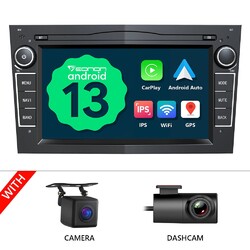 DVR+CAM+ 7" Android 13 Autoradio Navi CarPlay für Opel Corsa C/D Vectra C Zafira