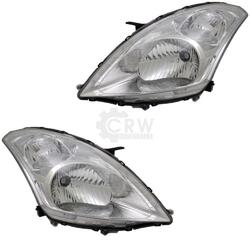 Scheinwerfer Set (rechts & links) für Suzuki Swift Typ FZ NZ Bj. 10->> chrom H4