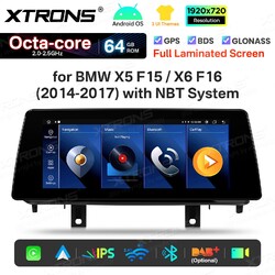 10,25"Autoradio Android 14 8Core 64GB GPS Navi CarPlay für BMW X5 F15 X6 F16 NBT