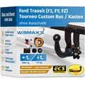 ANHÄNGERKUPPLUNG abnehmbar für Ford Transit/Tourneo Custom ab 16 +7polig E-Satz