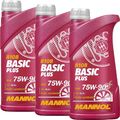 3 LITER MANNOL BASIC PLUS 75W-90 GETRIEBEÖL API GL-4+ GL4+ 501.50 MIL-L 2105