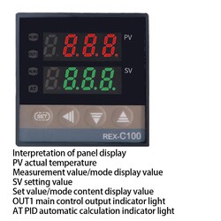 REXC100 Intelligenter Temperaturregler Kit für SSR 40DA und K Thermoelement