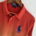 Ralph Lauren Vintage Poloshirt Größe L Large Herren Orange Gelb Baumwolle Big Pony