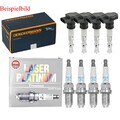 4x DENCKERMANN Zündspule +4x NGK Zündkerze Laser Platinum für Mercedes-Benz