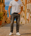 Herren-Jeans Hose W28 bis W38 Slim-Fit Stretch-Jeans Hose Dark-Gray HA1567-K48