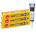 3x NGK Glühkerzen + LIQUI MOLY Fett für MERCEDES 123 S123 T1 B602–940 II 960