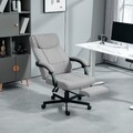 HOMCOM Bürostuhl mit Massagefunktion Ergonomisch mit Liegefunktion Grau