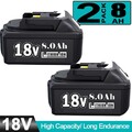 2er-Pack 18V/8,0Ah Akku für Makita BL1860B- 2er Set - 197422-4 BL1850 BL1830 LED