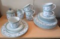 Mitterteich Bavaria Kaffeeservice für 6 Personen 6 Gedecke ZD SK weiß blau grün