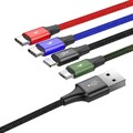 Baseus Stromkabel Set Ca1T4-B01 (Usb - Lightning, Micro Usb, Usb Typ C 