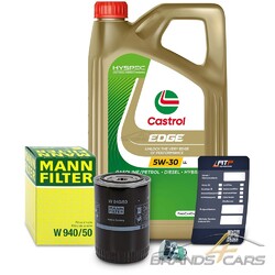MANN-FILTER ÖLFILTER+5L CASTROL EDGE 5W-30 LL FÜR AUDI A4 B5 8D 1.9 99-01# # # INKL. ÖLABLASS-SCHRAUBE MIT DICHTRING # # #