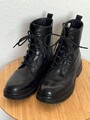 📍TCM Tchibo Damen Stiefel Boots schwarz echtes Leder Gr. 39