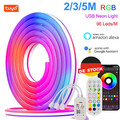 RGB Dimmbar Neon LED Strip Streifen 2-5M SMD 3535 Flex Schlauch diffus Lichtband