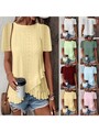 Asymmetrische Damenbluse mit Volantsaum für stilvolle Sommereskapaden