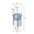 UFI 31.833.00 Kraftstofffilter für AUDI SEAT SKODA VW