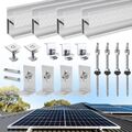 Modul Befestigung Schiene Solar PV Halterung Set Photovoltaik Flachdach Montage