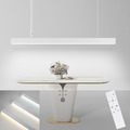 ZMH Pendelleuchte LED Hängelampe CCT Dimmbar 107CM mit Fernbedienung Lang Linear