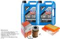 MAHLE Inspektionspaket 10 L Liqui Moly Longtime 5W-30 für BMW 6er 635 CSi 628