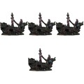  4 Pieces Piratenschiff-Ornamente Aquarium Aquariumdekorationen Für Aquarien