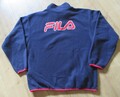 Vintage - FILA  Fleece -Pullover, dunkelblau, rotes Logo. Gr. XL. Guter Zustand.