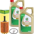 MANN-FILTER ÖLFILTER + 10L CASTROL EDGE 5W-30 MOTORÖL LL TITANIUM FST 504 507.00