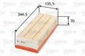 VALEO Luftfilter 585001 für VW SEAT SKODA AUDI