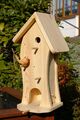 Vogelhaus Vogelvilla mit Futterplatz und Nistkasten unbemalt V6 - PVW