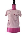 M&S COLLECTION Kurzarm-Pullover rosa Rouge mit Perlen-Design vorne Größe 10