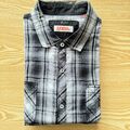 Michael Brandon XL Shirt Herren kariert schwarz grau 23" Pit-to-Pit Designer Mode
