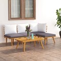 vidaXL 5-tlg. Garten-Lounge-Set mit Kissen Massivholz Akazie