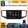 2+32G Android 14 Autoradio Carplay GPS Navi FM WiFi +Kam Für VW Amarok 2016-2022