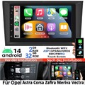 Android 14 Autoradio Carplay GPS NAVI RDS Für Opel Astra H Vectra Corsa C D