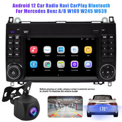 Android12 Autoradio Navi CarPlay mit Kam Für Mercedes Benz A/B W169 W245 W639 #