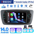 Autoradio 32G Android 14 Carplay Für Seat Ibiza IV 6J 2009-2014 DAB+ KAM GPS RDS