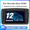 GPS NAVI 32G Android 12 SWC Autoradio Für Mercedes Benz C/CLK/G Klasse W203 W209