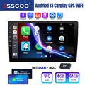 DAB+ 2 DIN 64G Carplay Autoradio Android 13 GPS Navi RDS WIFI Bluetooth SWC USB