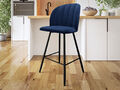 Hocker SH2 Samt Stuhl Esszimmerstuhl Elegante Metallstuhl Modern Polsterhocker