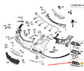 Neu Mercedes-Benz C-Klasse W204 Stoßstange vorne links Gitter A2048803224 2010