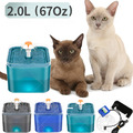2L Haustier Trinkbrunnen Katzen Hunde Wasserspender Automatisch LED Licht Wasser