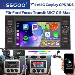 4+64GB Carplay DAB+ Für Ford Transit MK7 2007-2012 Android 15 Autoradio GPS WIFI