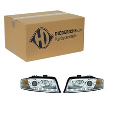 DIEDERICHS TUNING H1 SCHEINWERFER SATZ CHROM KLARGLAS passend für AUDI A4