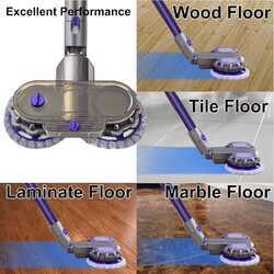 Wischaufsatz für Dyson + 6 Pads Wischdüse Wischmopp V7/V8/V10/V11/V15 Bodendüse