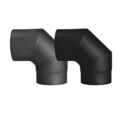 Ofenrohr Rauchrohr Bogen 2mm 90° 120 130 150 160 180 200mm grau schwarz