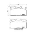 1x Bremsbelagsatz, Scheibenbremse BREMBO P 54 019 passend für CHRYSLER NISSAN