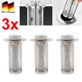 3 Stk Ablauf Garnitur Abfluss Stopfen Waschbecken POP UP Stöpsel Filter Sieb DHL