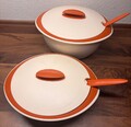 Tupperware Thermo Duo - Schüssel 4,3L / 3,5L + 2,1L / 1,5L + 2 Servierlöffel TOP