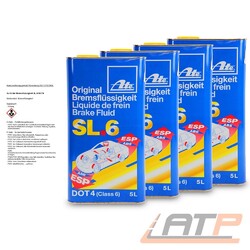 ATE 4x 5 L LITER BREMSEN FLÜSSIGKEIT BREMSFLÜSSIGKEIT SL.6 DOT4Die Nr.1* für Autoteile: Top-Preis-Leistungs-Verhältnis