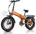 20Zoll Klapprad Fat Tire E-Bike Herren/Damen 250W 48V Faltbar Elektrofahrrad MTB