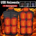 15-Zone Unisex USB Beheizbare Heizjacke Weste Heizweste Beheizte Wärmeweste Vest