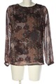 ESPRIT Langarm-Bluse Damen Gr. DE 38 braun-schwarz-hellorange Business-Look
